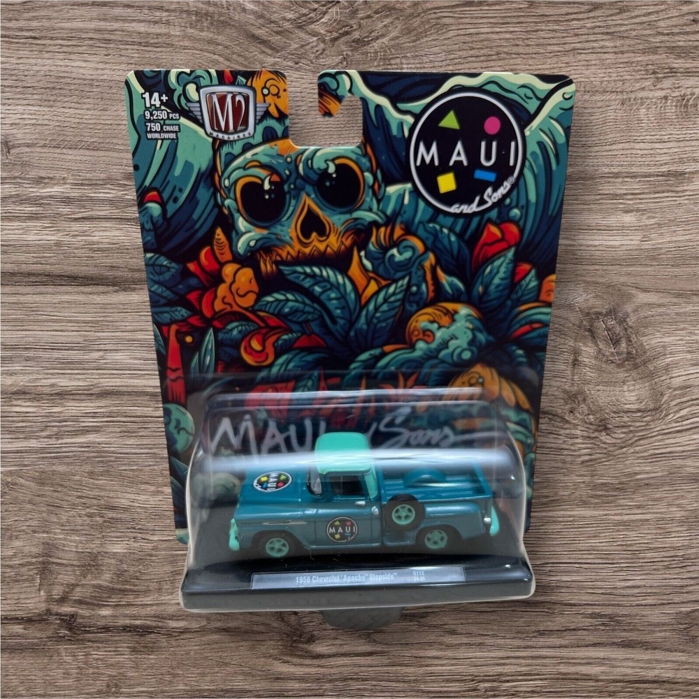 M2 Machines 1958 Chevrolet Apache Stepside 1:64 Blue NEW Maui and Sons Limited